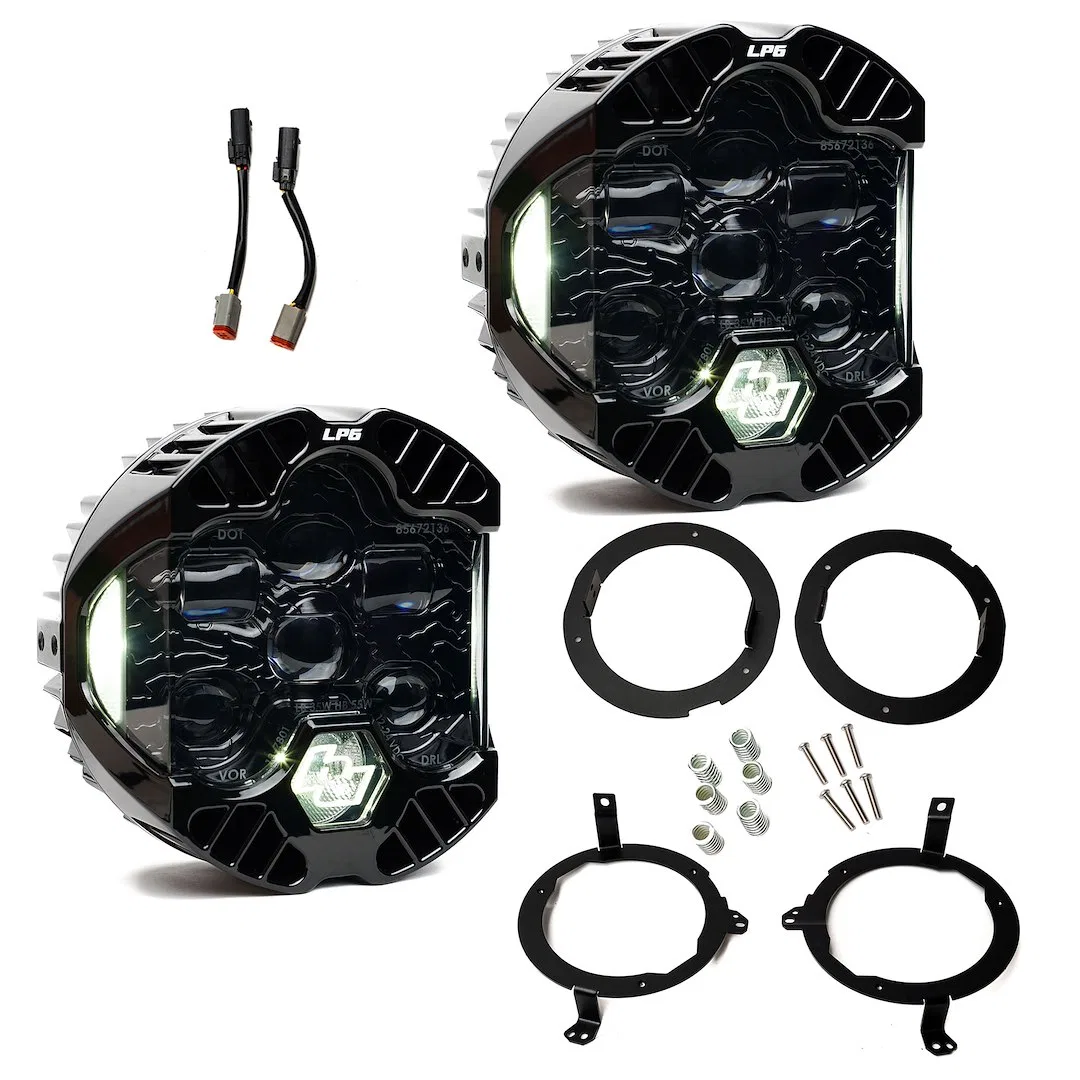 44-8309 – BAJA DESIGN Headlight Assembly, LED Bulb Projector Beam With Clear Daytime Running Light Clear 6 LED Bulbs ...